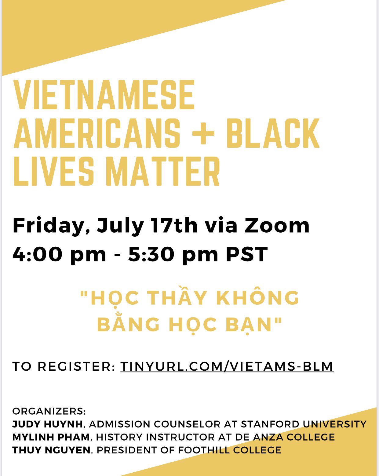 Vietnamese Americans + Black Lives Matter