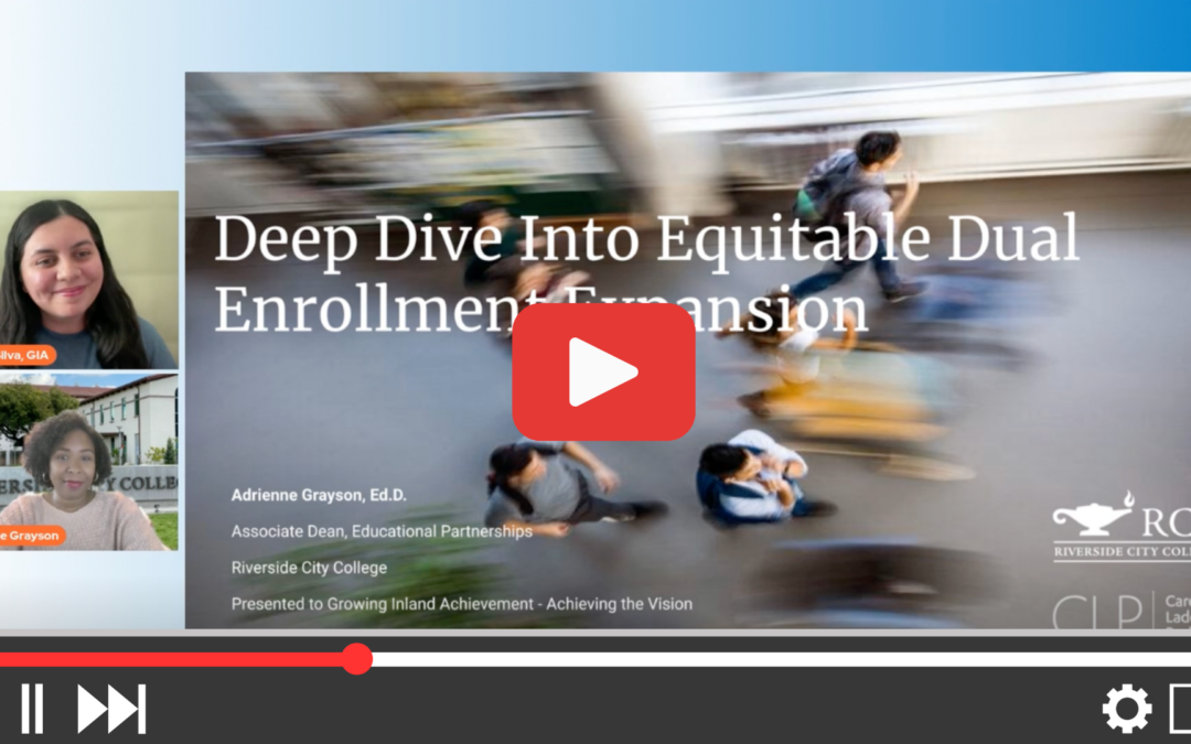 Achieving the Vision: A Deep Dive Into Equitable Dual Enrollment Expansion
