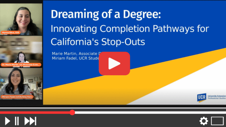 Dreaming of a Degree: Innovating Completion Pathways for California’s Stop-Outs